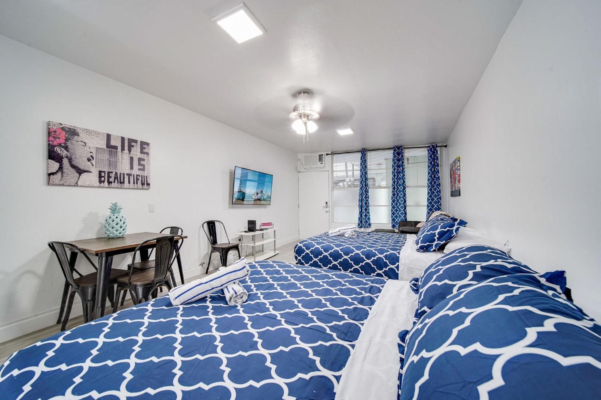 Deco Beachside Apt, W/2 Queen Beds, Washer/Dryer Miami Beach Luaran gambar